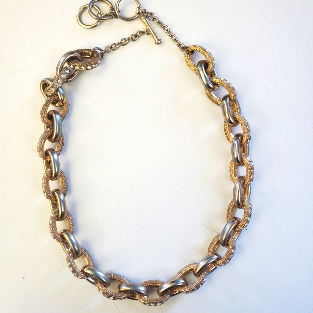 🌟 5 for $15 🌟 Gold link chain necklace with faux jewels